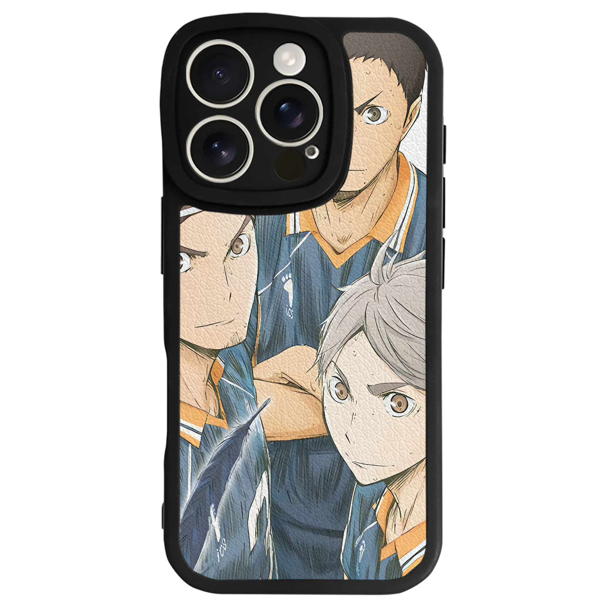 （画像用） ハイキュー!! Haikyu!! 【iPhone 16シリーズ対応】シリコンスマホケース（レザー調） 材質：シリコン